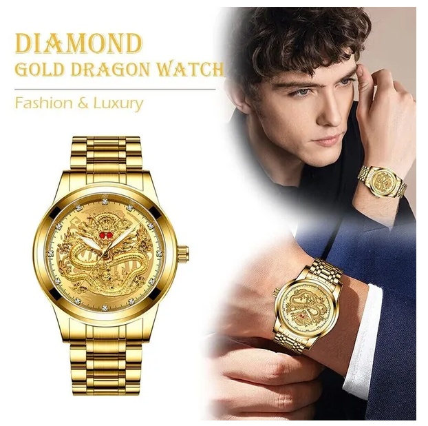 Business Gift Waterproof Men's Diamond Quartz Watch - Image 3