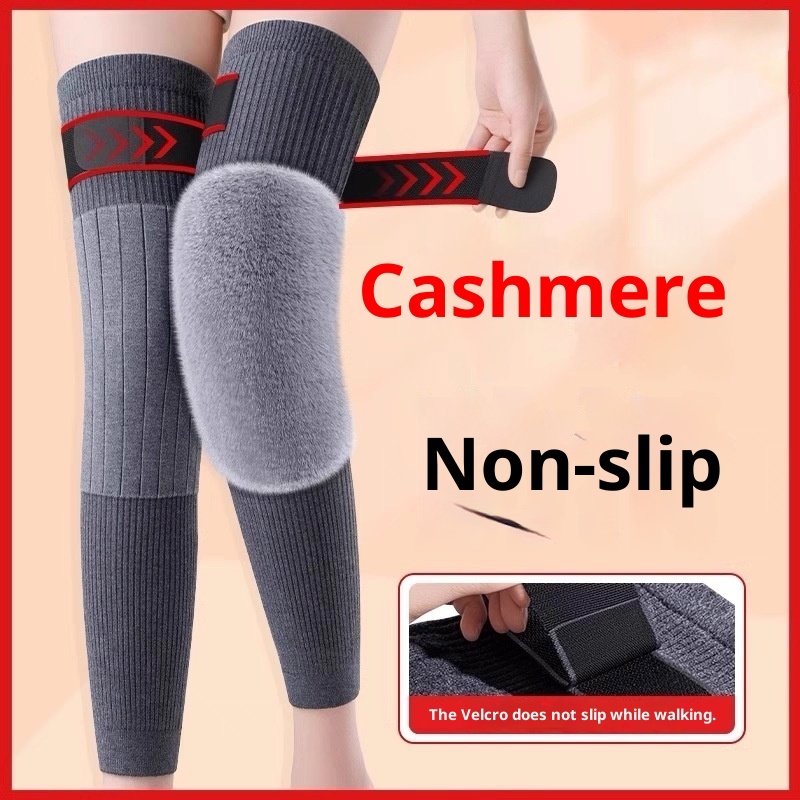 Universal Cold-proof Warm Knee Pads Elastic Windproof Thick Knee Protector Wraps Leg Soft Knee Protective Cover Injury Recovery - Image 2