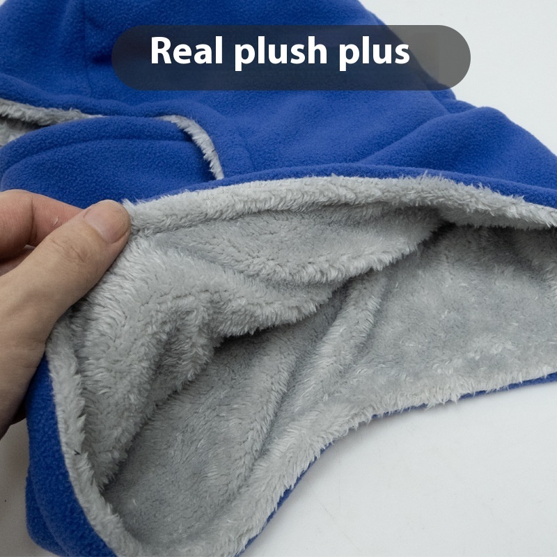 Winter Fleece Hooded Scarf Windproof Cold-proof Warm Face Mask Outdoor Thermal Head Cover Hat - Image 6